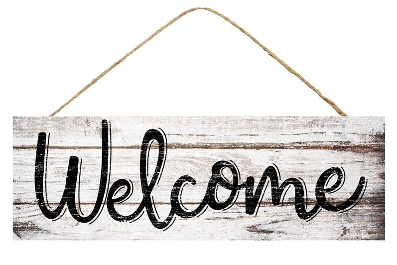 Welcome White Sign - Designer DIY