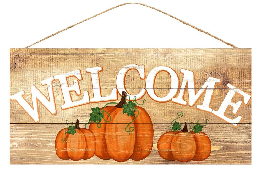 Welcome Fall Pumpkin Sign - Designer DIY