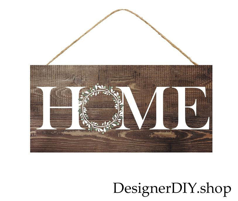 Home Sign | Brown & White - Designer DIY