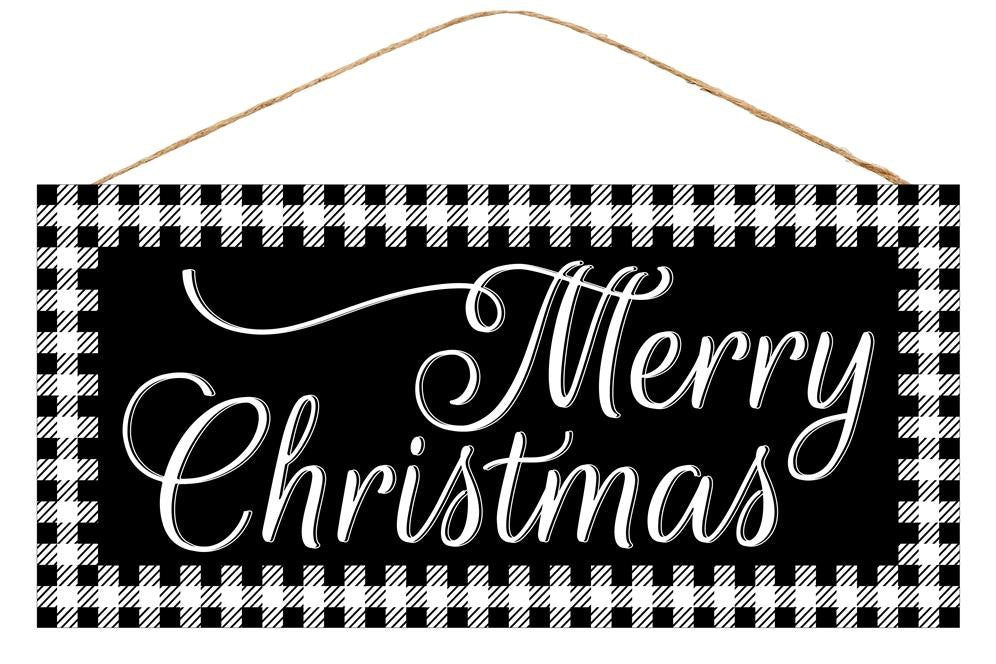 Merry Christmas Sign | Black & White - Designer DIY
