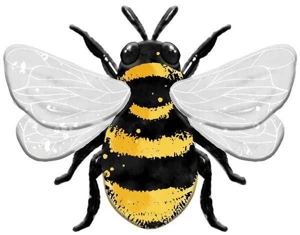 Bumble Bee Embossed Metal Sign - Designer DIY