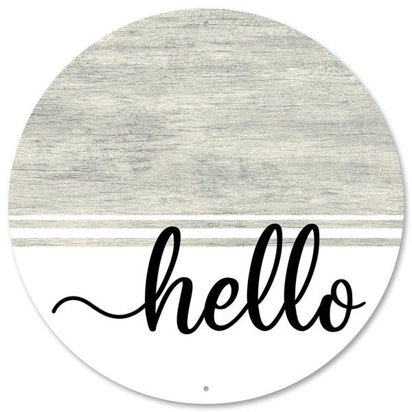 Hello Metal Sign - Designer DIY