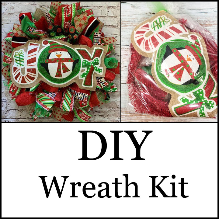 Joy Penguin DIY Wreath Kit - Designer DIY