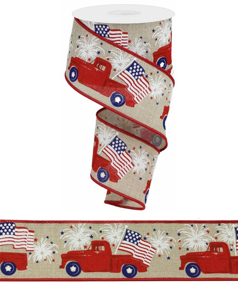 2.5" Patriotic Truck Ribbon - Designer DIY