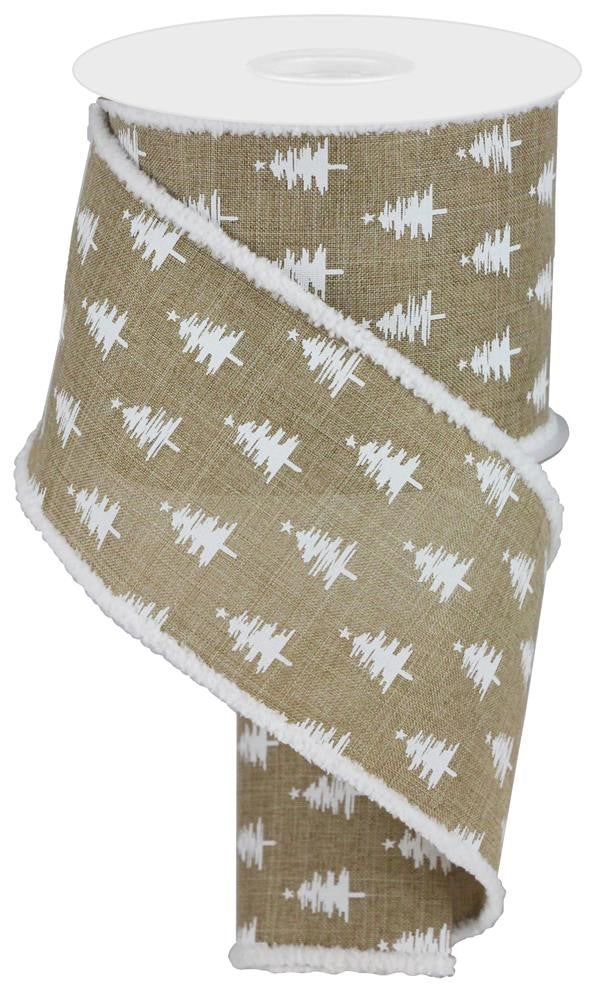 4" Christmas Tree Ribbon with Snowdrift Edges - Designer DIY