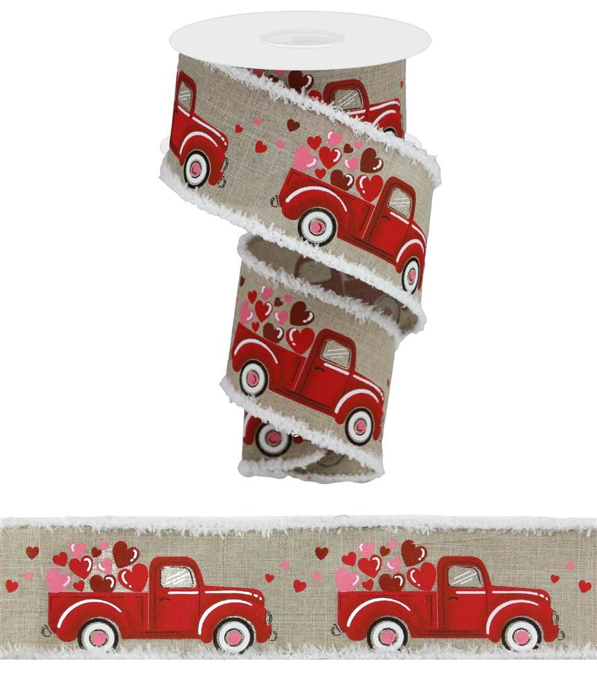 2.5" Valentine Truck Ribbon - Designer DIY