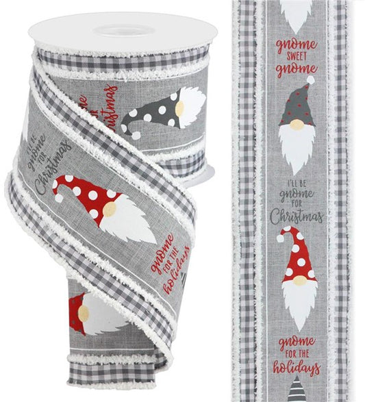 4" Gnome Christmas Ribbon - Designer DIY