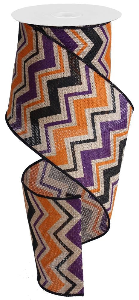 4" Halloween Chevron Ribbon - Designer DIY