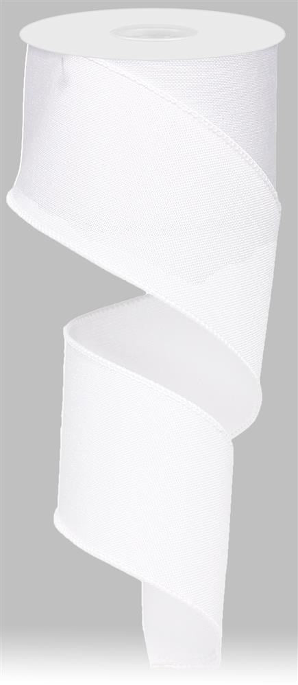 2.5" White Solid Ribbon - Designer DIY