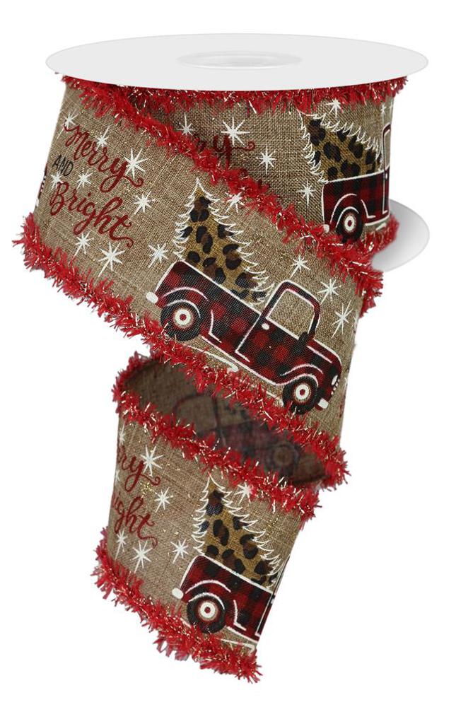 2.5" Christmas Truck Ribbon - Designer DIY
