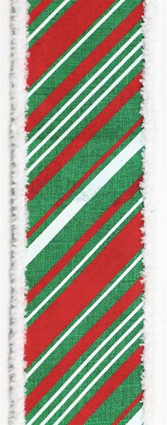 2.5" Christmas Stripe Ribbon - Designer DIY