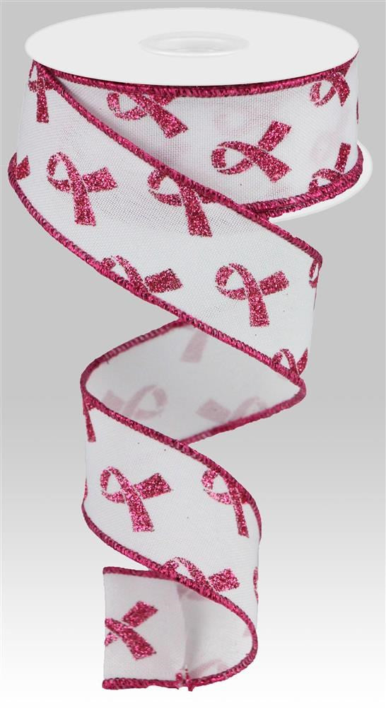 1.5" Breast Cancer Awareness Ribbon - Designer DIY