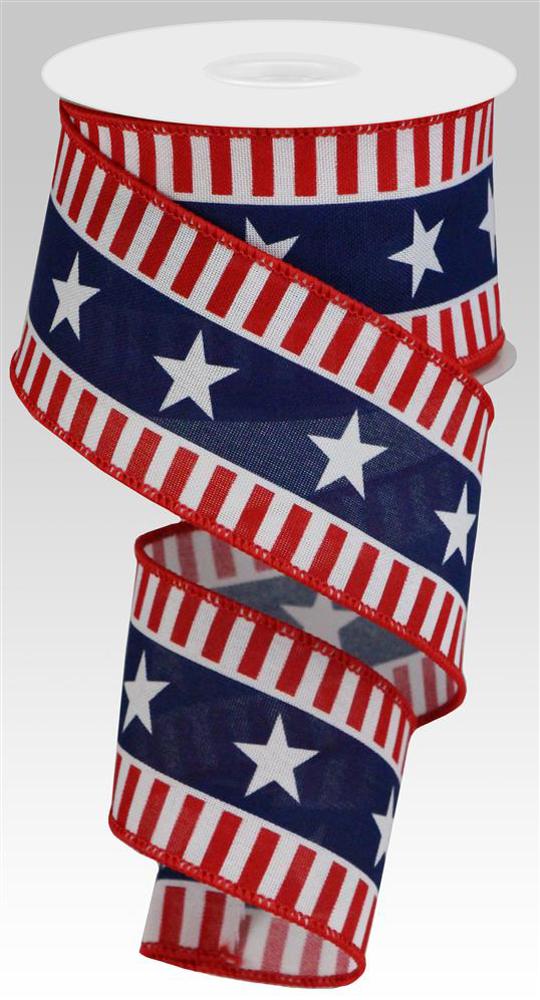 Patriotic Ribbon Red White and Blue Ribbon Red and White 