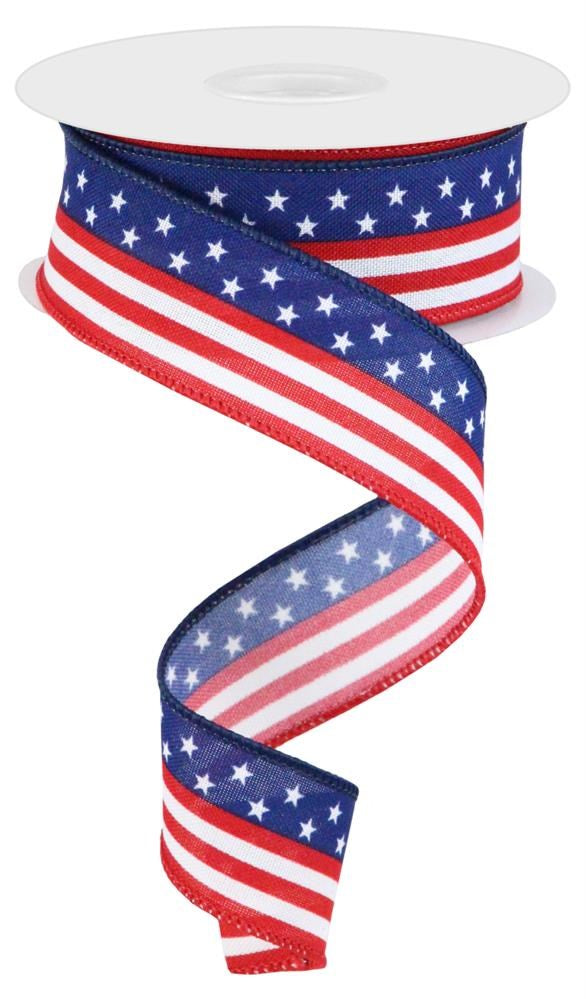 1.5" American Flag Ribbon - Designer DIY
