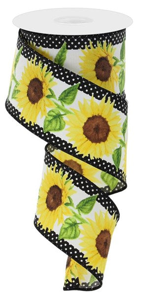 2.5" Sunflower Ribbon - Designer DIY