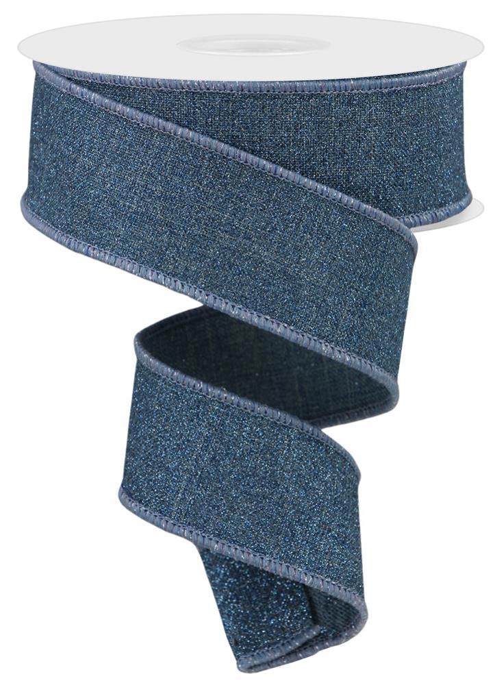1.5" Denim Glitter Ribbon - Designer DIY