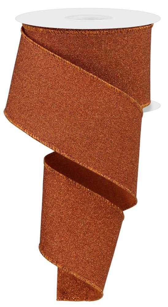 2.5" Dark Orange Glitter Ribbon - Designer DIY