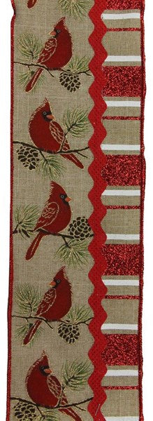 4" Cardinal Ribbon - Designer DIY