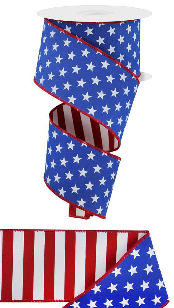 2.5" Stars & Stripes Double Sided Ribbon - Designer DIY
