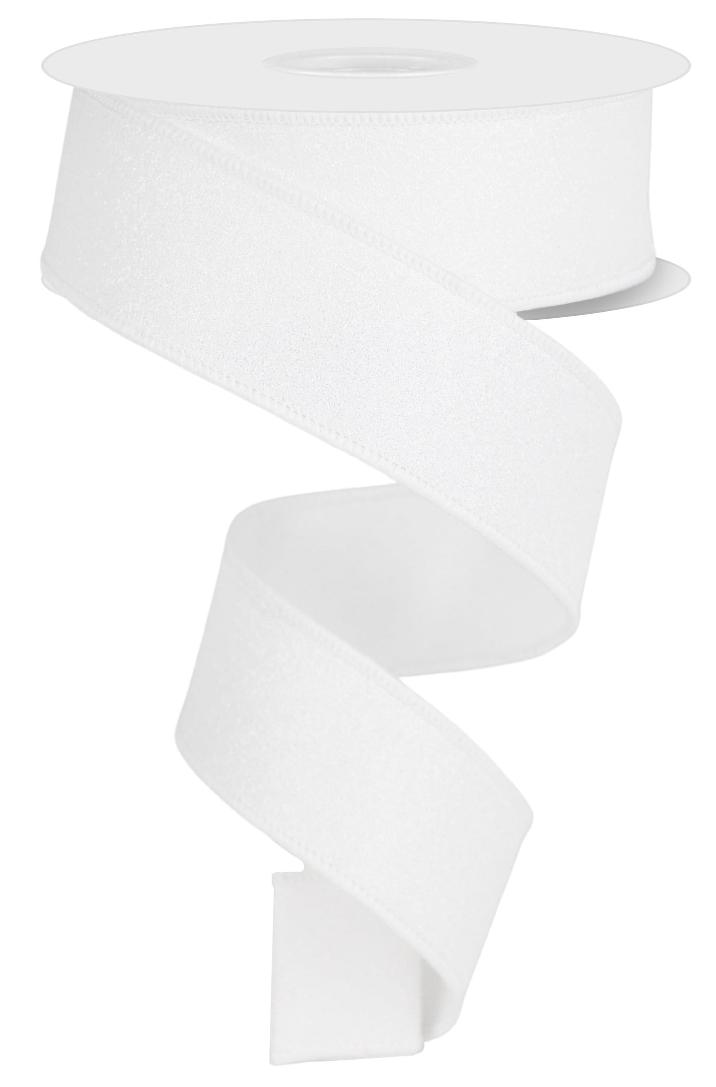 1.5" White Glitter Ribbon - Designer DIY
