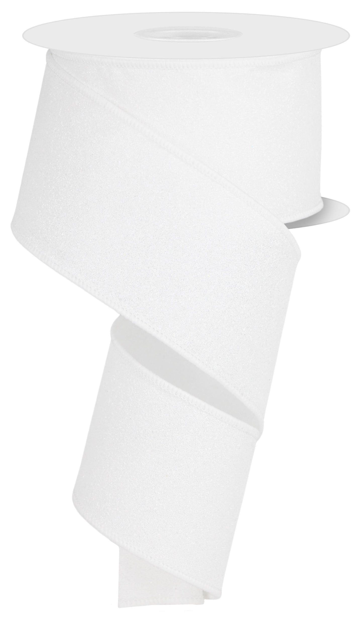 2.5" White Glitter Ribbon - Designer DIY
