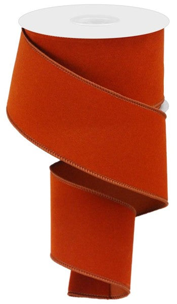 2.5" Rust Velvet Ribbon - Designer DIY
