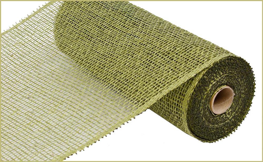 10" Green Poly Burlap Mesh - Designer DIY