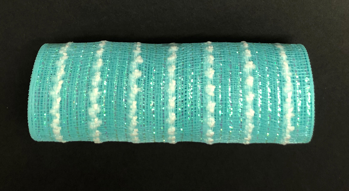 10" Aqua Snowball Mesh - Designer DIY