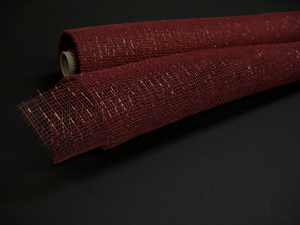 10" Burgundy Metallic Mesh - Designer DIY