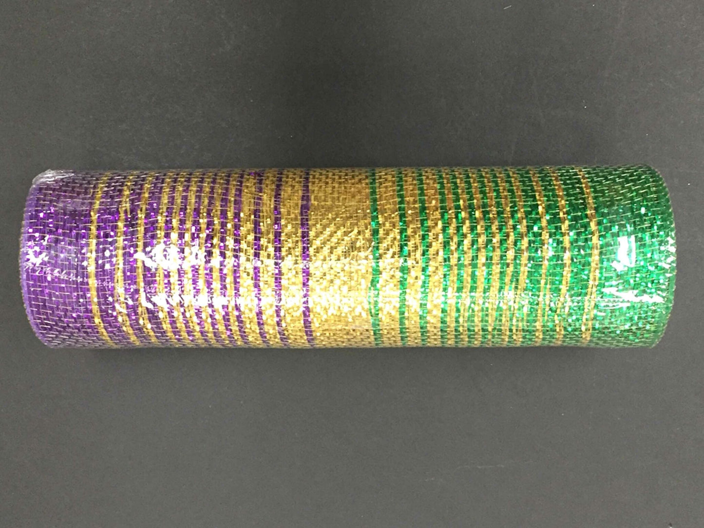 10" Mardi Gras Ombre Metallic Mesh - Designer DIY