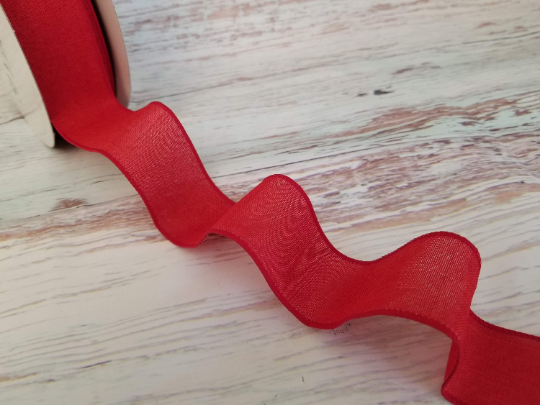 1.5" Red Solid Ribbon | 50 Yards Side Roll
