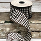 2.5" Brown & White Check DESIGNER Ribbon - Designer DIY