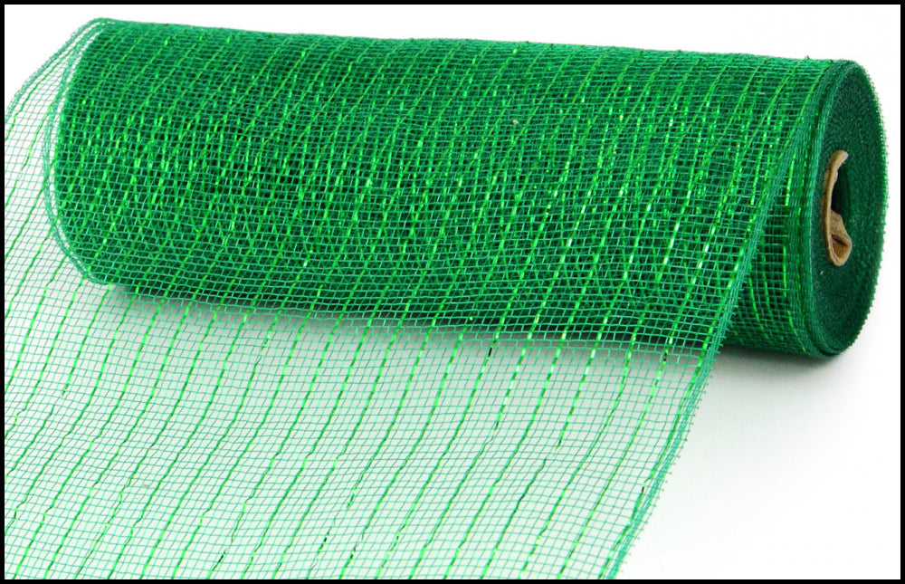 10" Emerald Green Metallic Mesh - Designer DIY