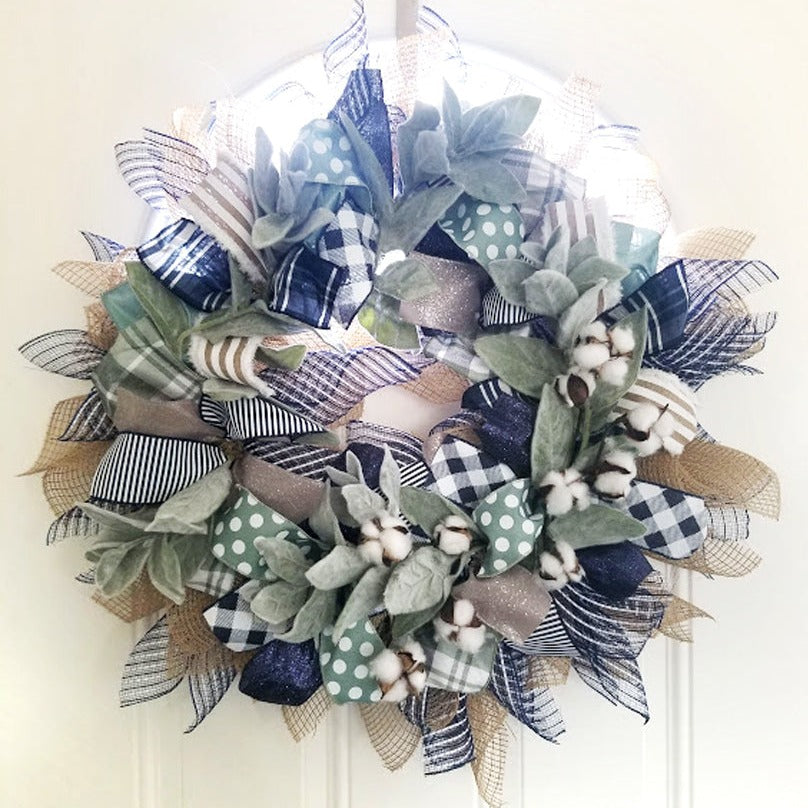 Lamb's Ear Cotton Wreath Kit - Designer DIY