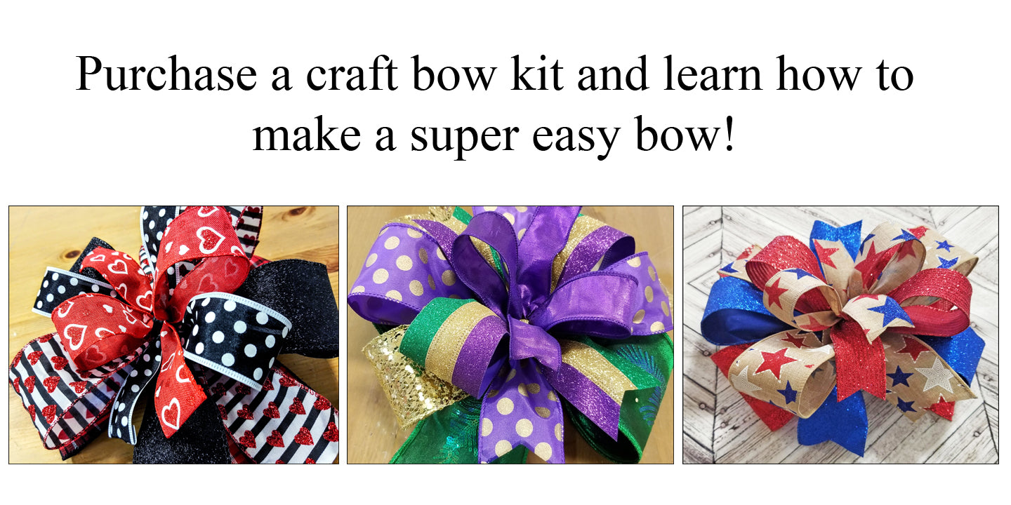 Bow Making Kit | Royal Blue Patriotic - Designer DIY