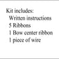 Winter Snowflake Bow Kit | Navy White Silver - Designer DIY