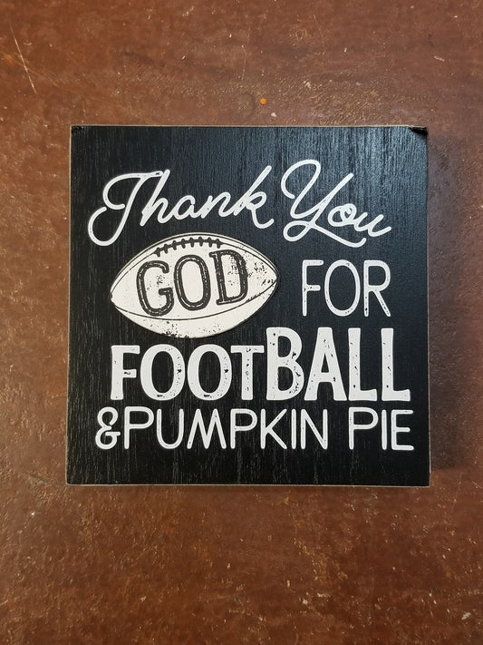 Football and Pumpkin Pie Sign - Designer DIY