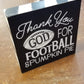 Football and Pumpkin Pie Sign