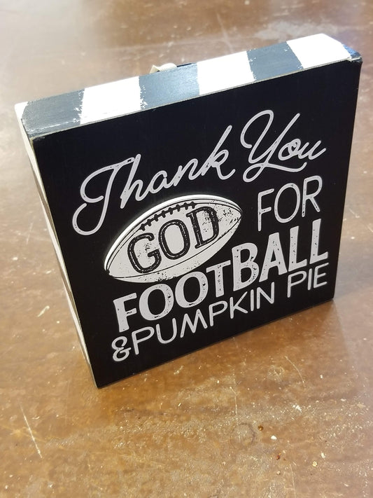 Football and Pumpkin Pie Sign - Designer DIY