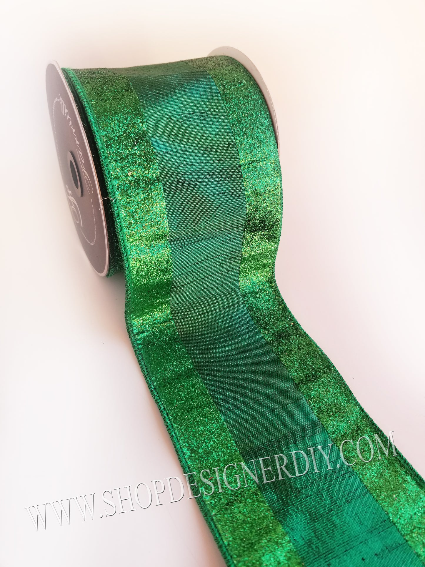 4" Emerald Metallic DESIGNER Ribbon - Designer DIY