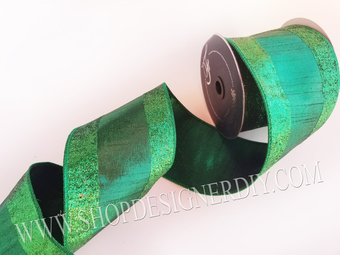 4" Emerald Metallic DESIGNER Ribbon - Designer DIY
