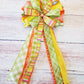 Handmade Bow | Orange Yellow Lime - Designer DIY