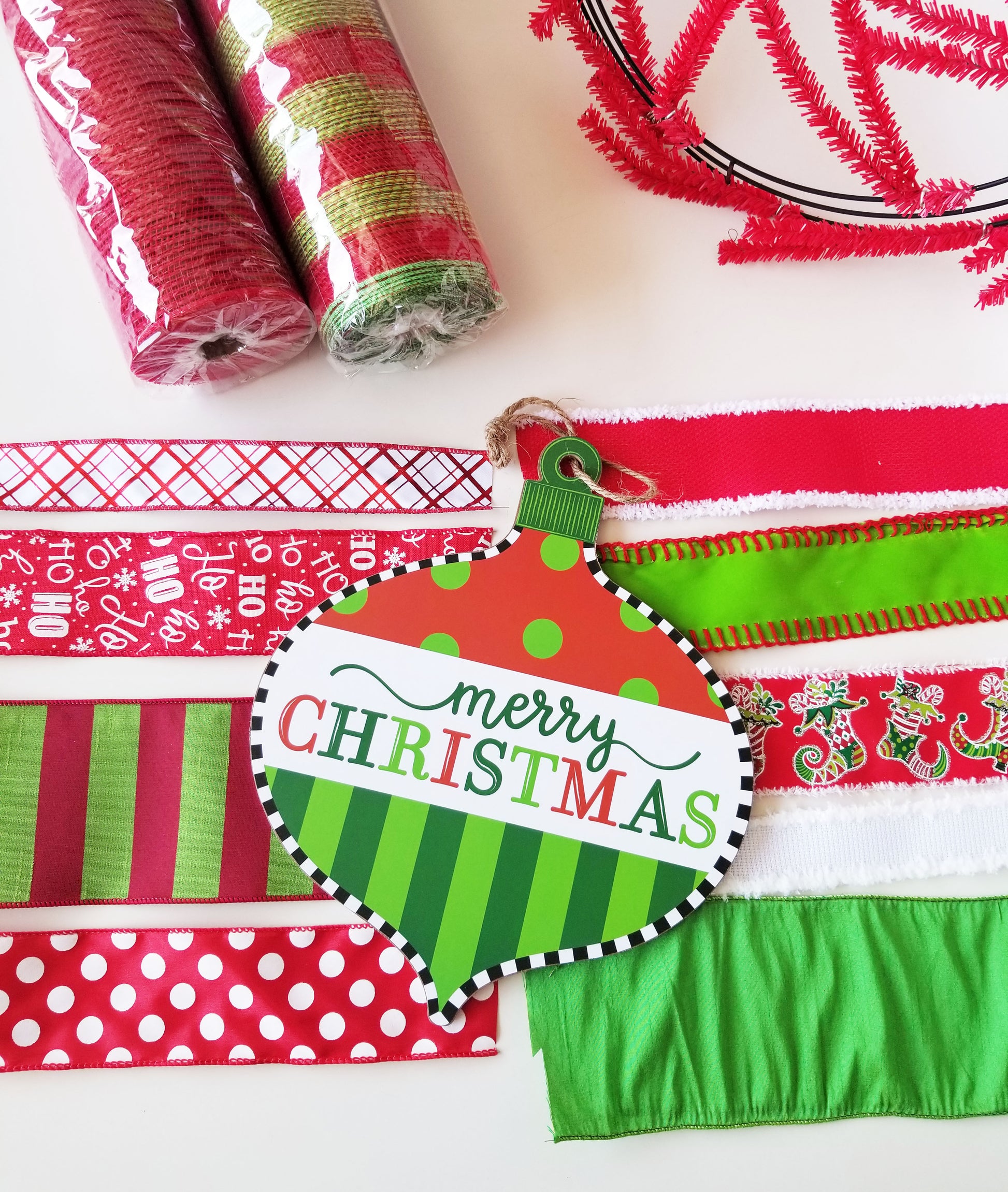 Merry Christmas Wreath Kit | Christmas Ornament - Designer DIY