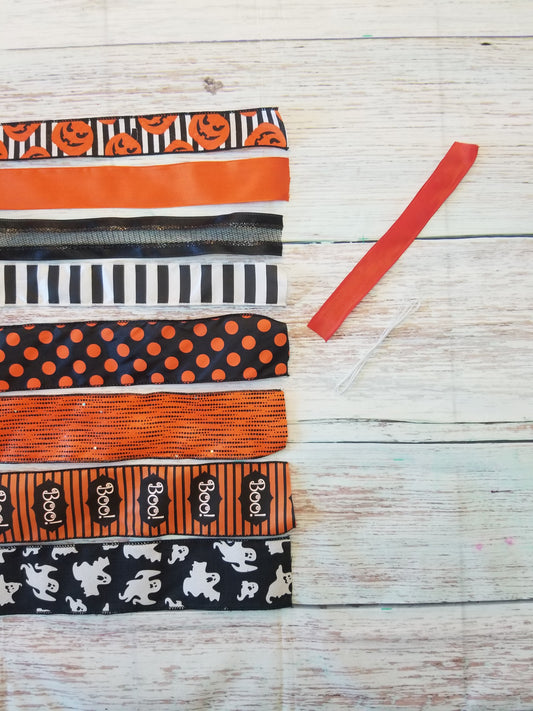 Halloween Bow Making Kit | Advanced | Orange Black - Designer DIY