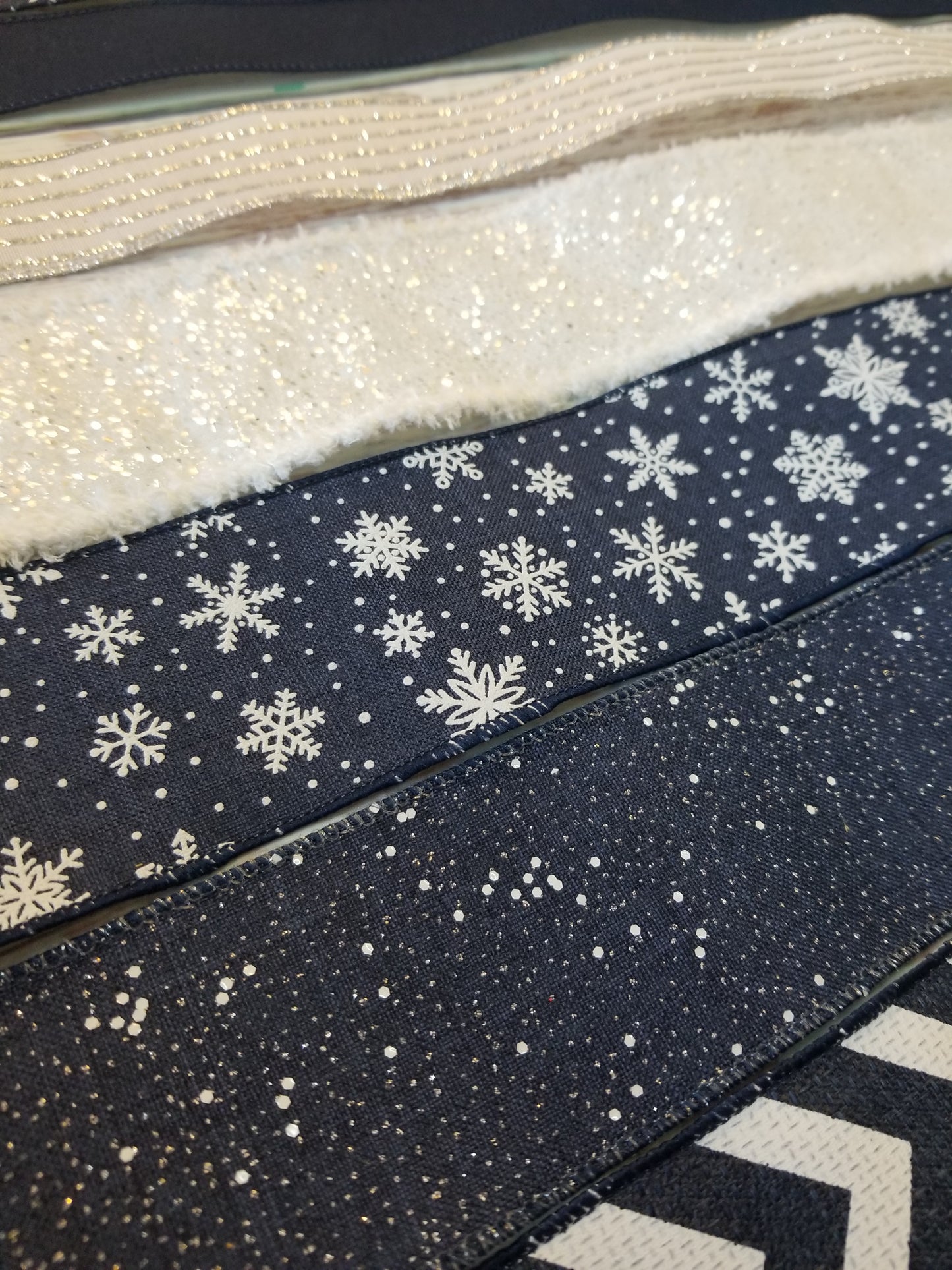 Navy Snowflake Bow Making Kit | Advanced - Designer DIY
