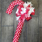 Candy Cane Door Hanger | Red White Snowflakes - Designer DIY