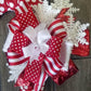 Candy Cane Door Hanger | Red White Snowflakes - Designer DIY