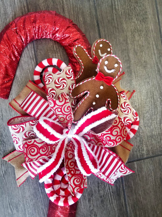Candy Cane Door Hanger | Gingerbread