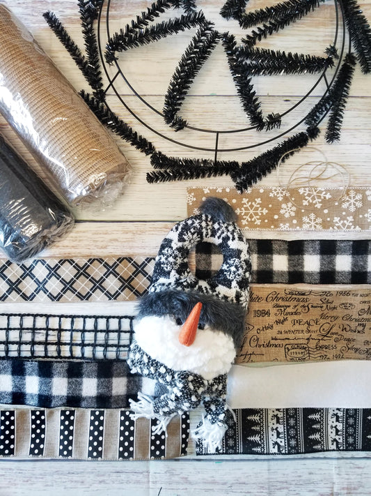 Winter Wreath Kit | Snowman