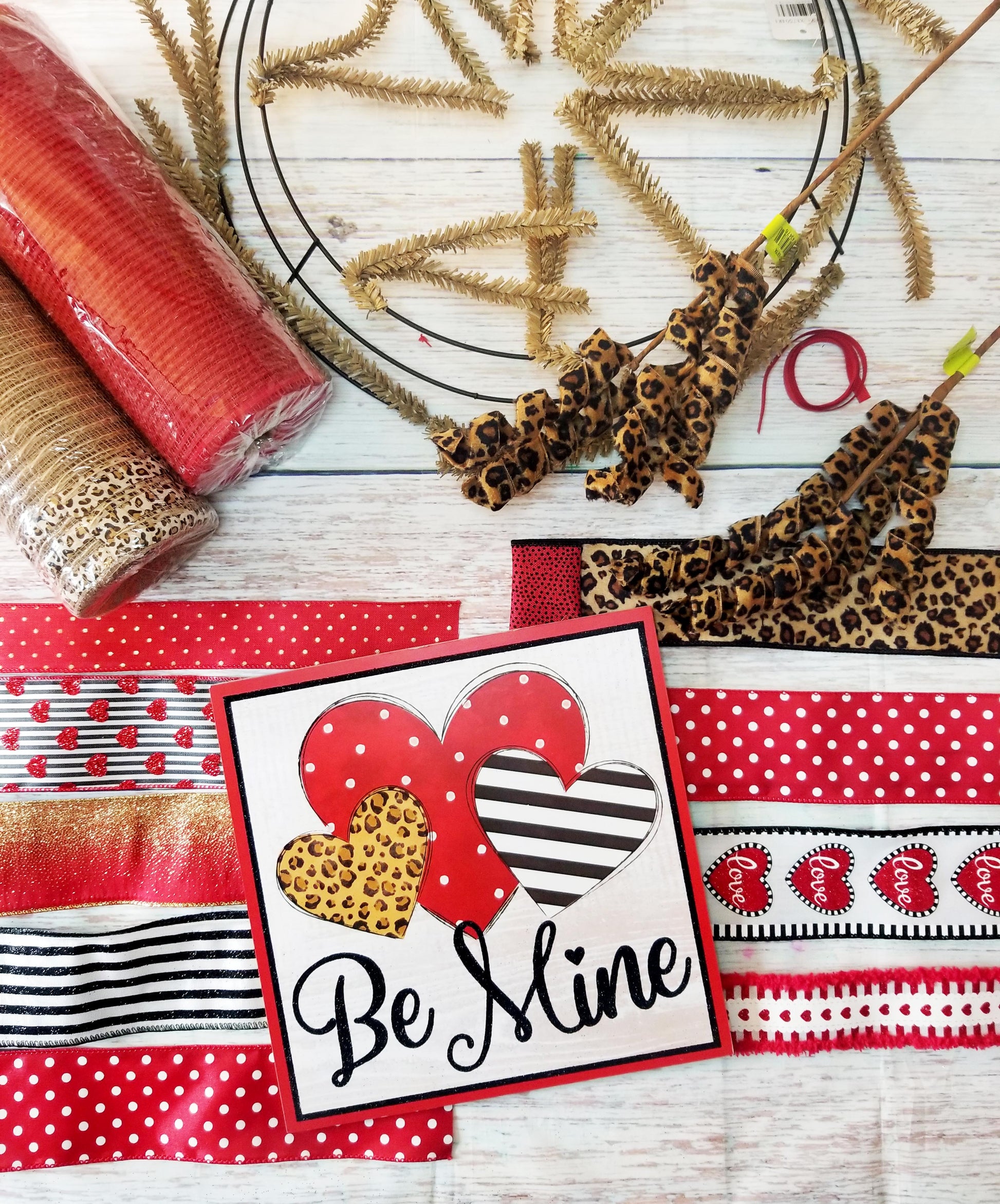 Valentine Wreath Kit | Be Mine - Designer DIY